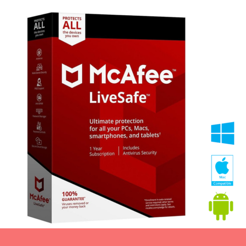 McAfee Livesafe 2021 For  1 Device  1Year 