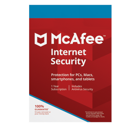 McAfee Internet Security  2020 1 Device 1 Year 