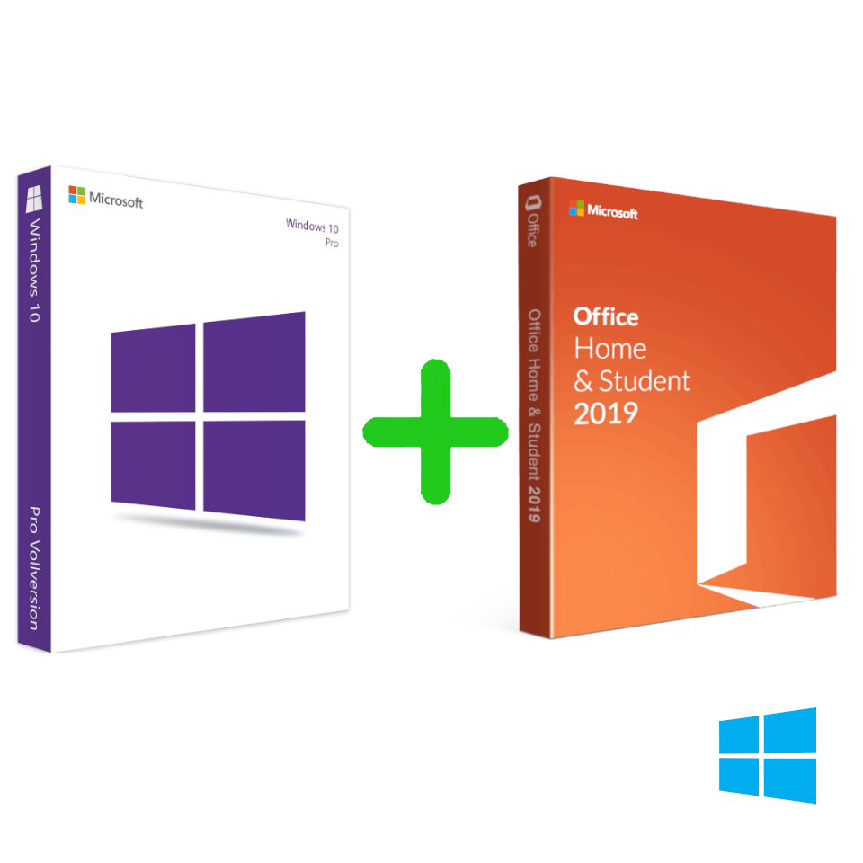 Microsoft Windows 10 Professional For 32 or 64 Bit + Office 2019