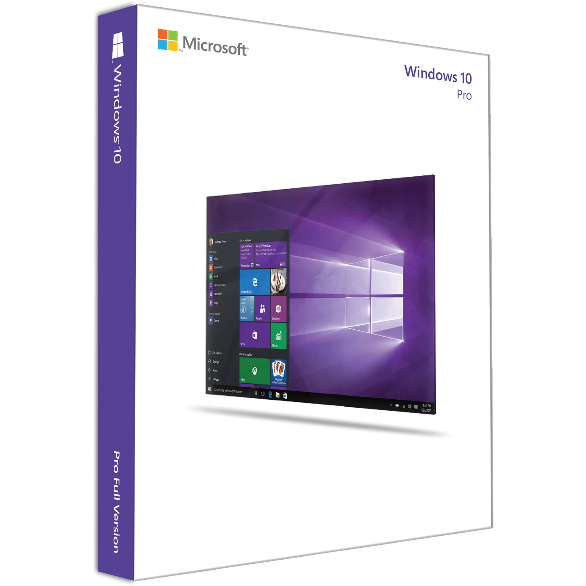 Microsoft Windows 10 Pro Professional For 32 or 64 Bit